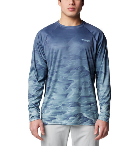 Columbia Men’s Super Terminal Tackle PFG™ Fish Flow LS Shirt - Nocturnal