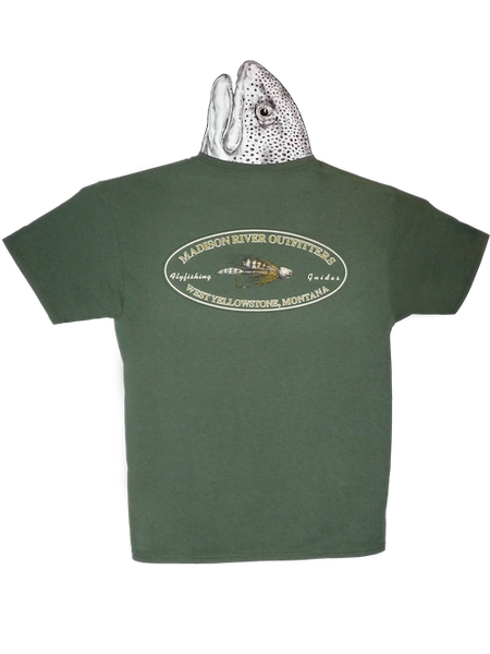 MRO Logo Wear Muddler T-Shirt Military Green - Back
