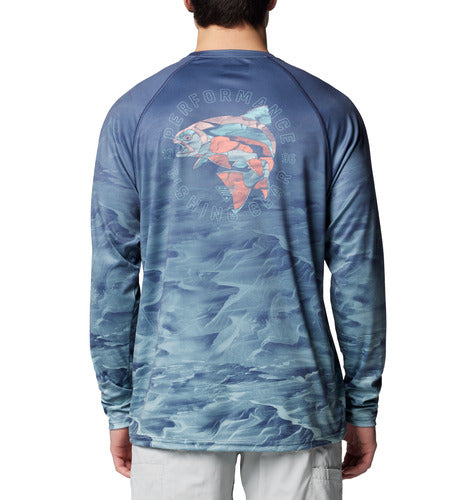 Columbia Men’s Super Terminal Tackle PFG™ Fish Flow LS Shirt - Nocturnal