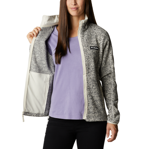 Columbia Women's Sweater Weather™ Fleece Full Zip Jacket -  Chalk Heather