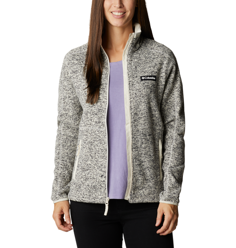 Columbia Women's Sweater Weather™ Fleece Full Zip Jacket -  Chalk Heather