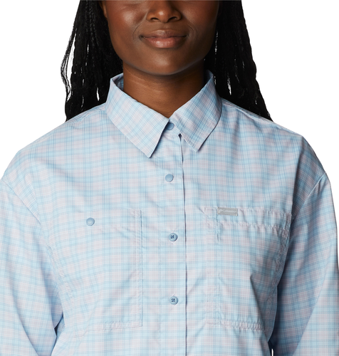 Silver Ridge Utility™ Patterned LS Shirt - Purple Tint/Peak Plaid