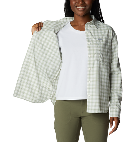 Silver Ridge Utility™ Patterned LS Shirt. -  White/Peak Plaid