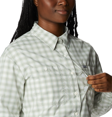 Silver Ridge Utility™ Patterned LS Shirt. -  White/Peak Plaid