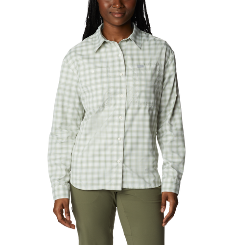 Silver Ridge Utility™ Patterned LS Shirt. -  White/Peak Plaid