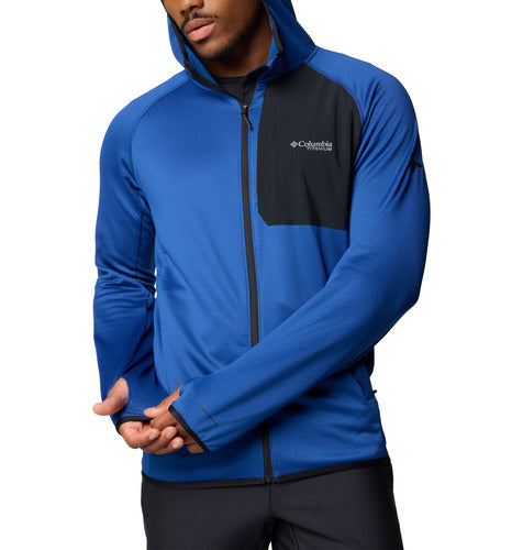 Triple Canyon™ Grid Fleece Hooded FZ II - Mountain Blue/Black