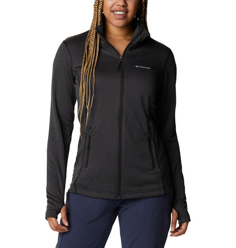W Park View™ Grid Fleece Full Zip - Black Heather