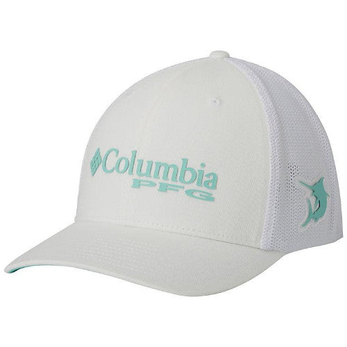 Columbia Sportswear PFG Fish Flag Mesh FlexFit Fitted Baseball Cap Fitted  Baseball Caps