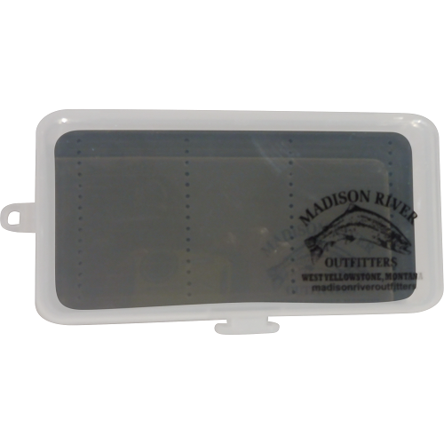 MRO Logo Clear Poly Fly Box with Slot Foam Liner